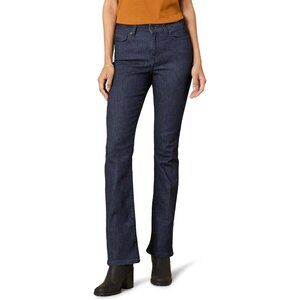 Women's Mid-Rise Stretchy Slim Bootcut Jeans Size 10 Short Rinsed